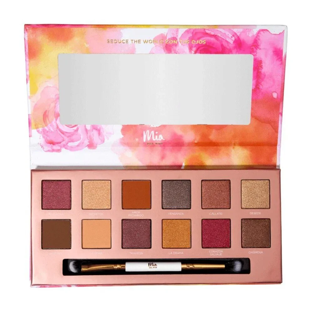 Mia del Mar Novalera Eyeshadow Palette 12 Pan‎ w/dual brush NIB